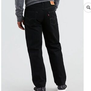 Levi's Men's Big & Tall 550 Relaxed Fit Jeans Black 44 x 29 NWT Cotton Waterless